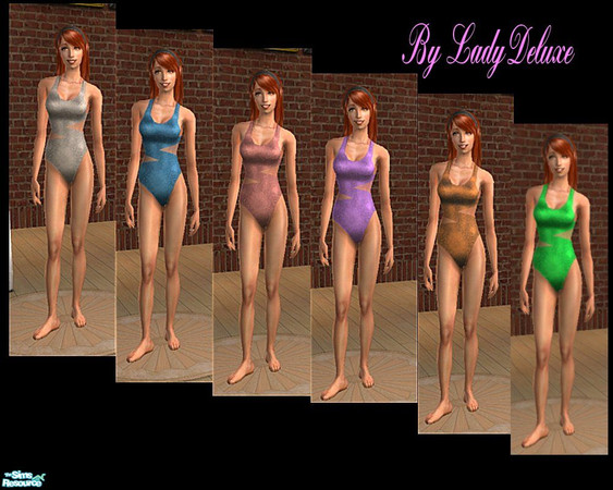 Sims 2 — See Thru Swimsuits by LadyDeluxe — A sexy but conventional swimsuit that will make your sims feel absolutely