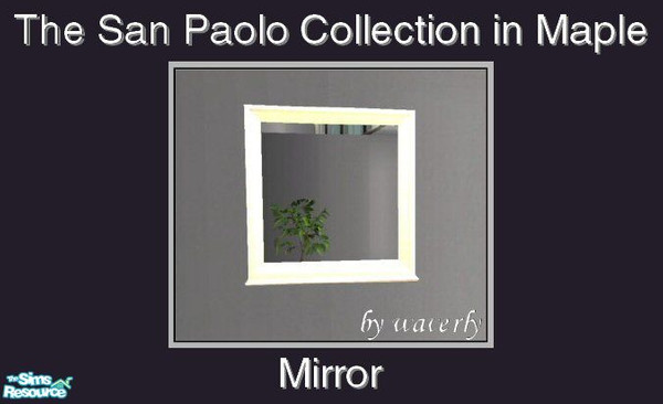Sims 2 — San Paolo in Maple - Mirror by Waverly — Style to Spare. The San Paolo Collection combines simplicity with a