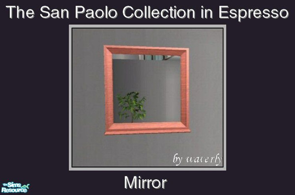 Sims 2 — San Paolo in Espresso - Mirror by Waverly — Style to Spare. The San Paolo Collection combines simplicity with a