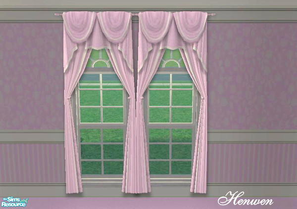 Sims 2 — Tulip Pink Drape by Henwen — 