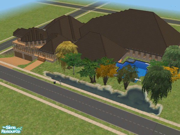 Sims 2 — 6 Rich Ave by jk9351 — A nice rather large house, with under-the-house garage, a lookout room, a gym (or spare
