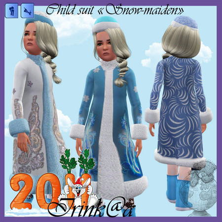 Sims 3 — Child suit Snow-maiden by Irishkakic — cf Child suit Snow-maiden by Irink@a
