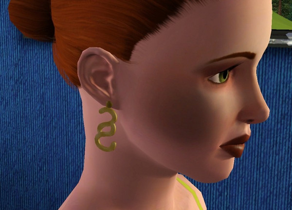 Sims 3 — Simoleon Earrings by TheNinthWave — Lovely Simoleon earrings for your ladies who want to show off their bling!