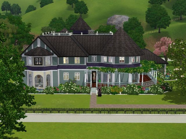 Sims 3 — Laurel Glen Victorian Shell by jadepanther198303 — 6 bedrooms 5.5 baths formal living and dining rooms library