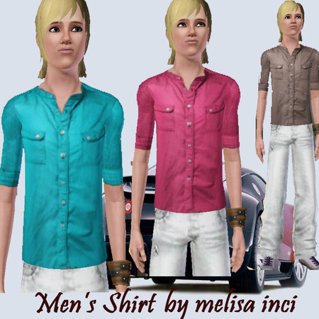 Sims 3 — Men Shirt by melisa_inci — its for young adult game mesh