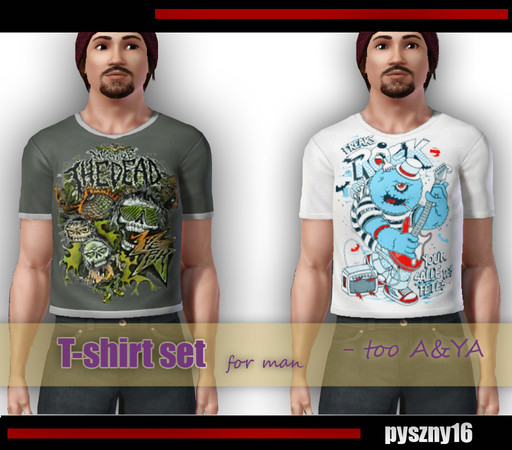 Sims 3 — T-shirt set *Male* by pyszny16 — 