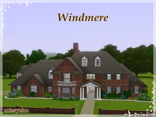 Sims 3 — Windmere by missyzim — A large family home perfect for your well-off sims. This home features a large 3 car