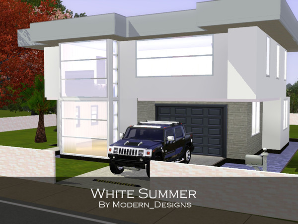 Sims 3 — White Summer - Unfurnished by modern_designs — White Summer By Modern_Designs