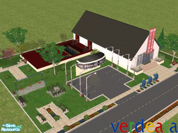 Sims 2 — Underground Cinema *Remake* by verdeata — I made my underground cinema better.You can take the necessary meshes