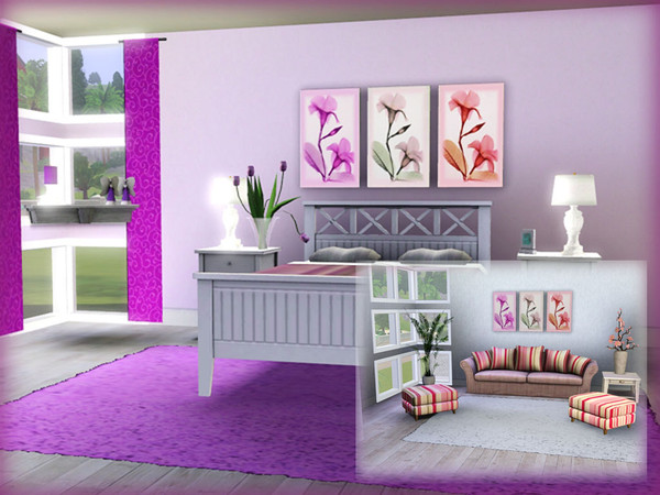 Sims 3 — Pink flowers by monkri2001 — 3 Pink flowers