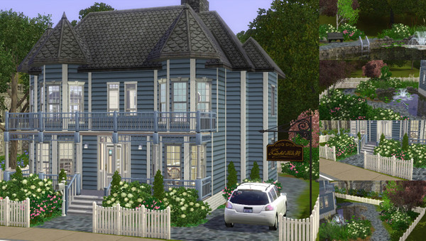 Sims 3 — Victorian Visions by Demented_Designs — Is it a pool? Is it a pond? Oh wait it is a pool that looks like a pond!