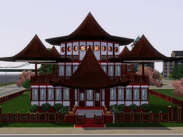 Sims 3 — Cherry by HollyHoskinson — This Asian style house is 2 bedrooms,1 bath. no cc all EA. 