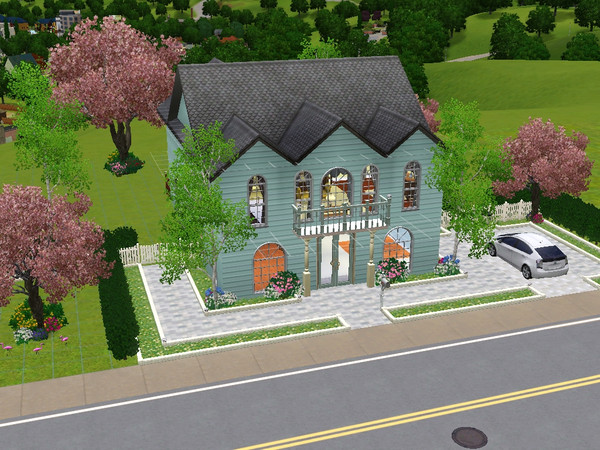 Sims 3 — Little Blue by lovehate999 — This home was built to house a small family. The ground floor holds the kitchen,