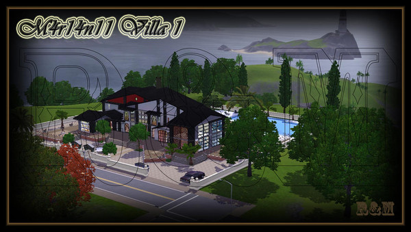 Sims 3 — M4r14n11 Villa by M4r14n11 — M4r14n11 Villa: It has 1 large hall, 1 kitchen, 1 Xlarge LivingRoom, 1 library, 2