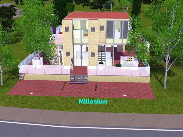 Sims 3 — Millenium by DO5NBR — Cozy little house for a sim-couple. First floor: kitchen dining livingroom Second floor: