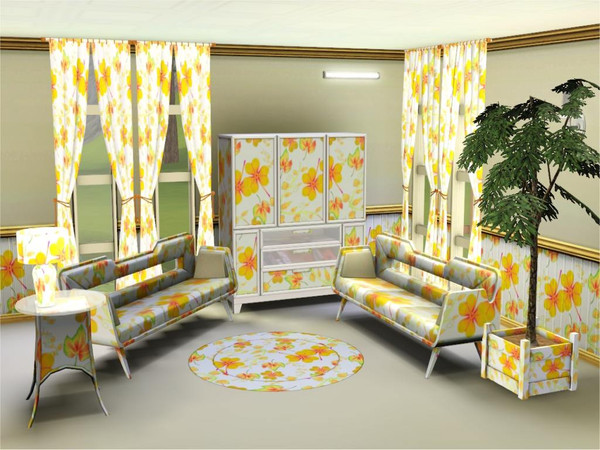 Sims 3 — marcorse_luckyyellow by marcorse — Luckyyellow is bright and cheerful and features 3leaf clovers.