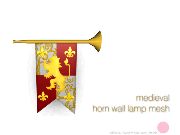Sims 3 — Medieval Horn Wall Lamp Mesh by DOT — Medieval Horn Wall Lamp Mesh Lamps by DOT of The Sims Resource