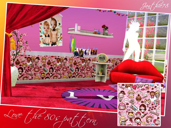 Sims 3 — Love the 80s pattern by Janthie78 — This is a cute pattern for all who love the 80s. It was created by kukubee.
