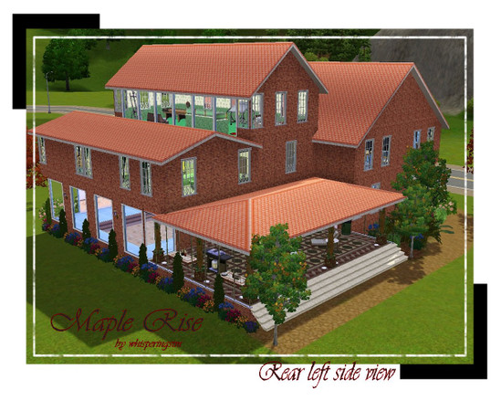 Sims 3 — Maple Rise by whisperingsim — This house has everything for the sporty, entertaining, partying Sim. Fully