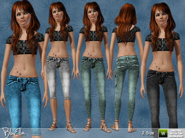 Sims 3 — BluElla - Slim Jeans [2 Size] by BluElla — BluElla - Slim Jeans [2 Size]