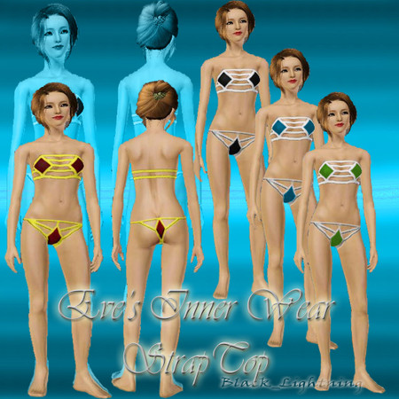 Sims 3 — Eves Bra by ierleon — a cute sexy top with a diamond shape. this is recolor-able.