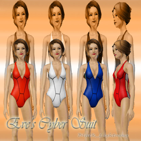 Sims 3 — Cyber Suit by ierleon — a nice futuristic looking suit. good for swimming and sleeping . this is recolor-able.