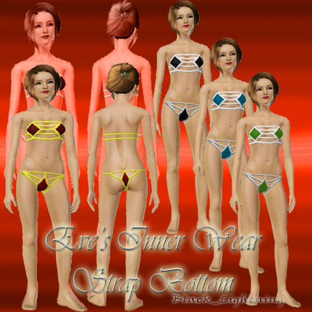 Sims 3 — Eve's Strap Bottom by ierleon — a sexy under wear for a hot sim. this is recolor-able.