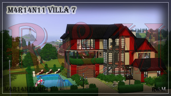 Sims 3 — M4r14n11 Villa 7 by M4r14n11 — M4r14n11 Villa 7 is a modern villa with 3 stories for about 3 or 4 Sims. It is