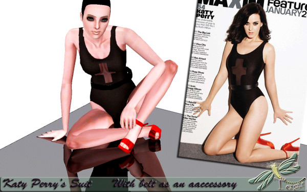 Sims 3 — Katy Perry's Suit by Tegi — Hi to all! Today I made a Katy Perry's outfit. It consists of a suit (2 recolorable