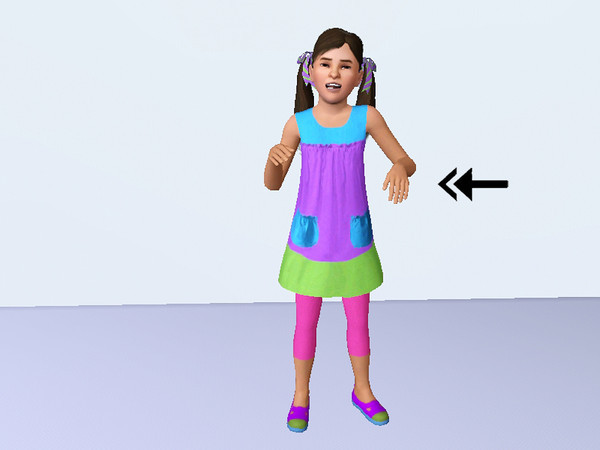 Sims 3 — punie_fcbody_023 by punie — 3 recolorable areas Dress requires child dress #163 mesh from www.LianaSims3.net