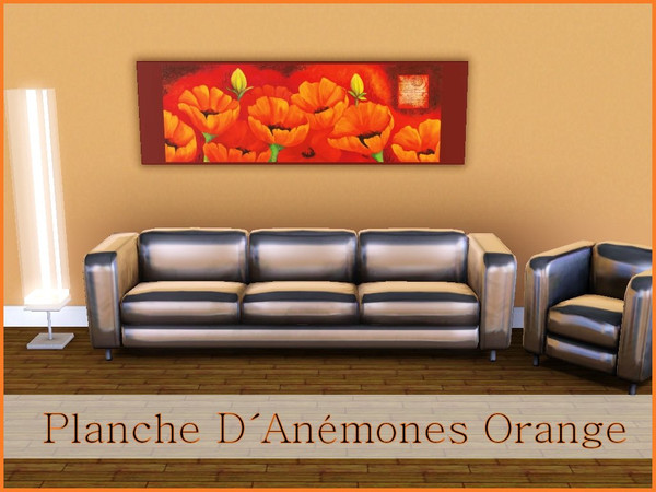Sims 3 —  by ziggy28 — A lovely orange flower painting by the artist Sylvi Pasquier. TSRAA