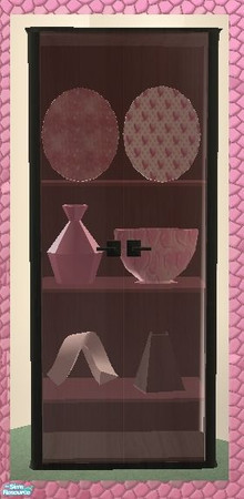 Sims 2 — Lovers Dining Pink - Cabinet by frogger1617 — Lovers Dining to match my Lovers Living in Pink Hearts and black