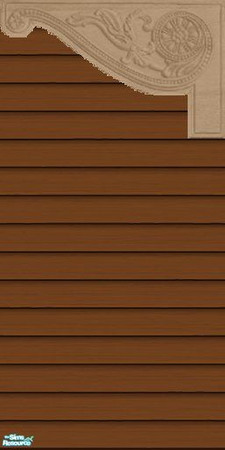Sims 2 — Autumn Harvest Chestnut Siding 3 by skippyscatt — Chestnut outdoor siding for a country manor or country
