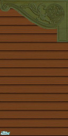 Sims 2 — Autumn Harvest Chestnut Siding 9 by skippyscatt — Chestnut outdoor siding for a country manor or country