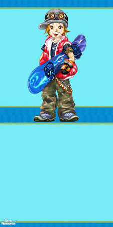 Sims 2 — all boy set - All Boy 2 by skinflin — little man walls blue and green.borders and blue walls.little master