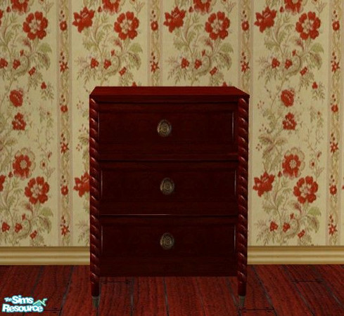 Sims 2 — Nostalgia Nursery - Dresser by Riverwillows — Beautiful reproduction nursery, circa 19th century. Comes complete