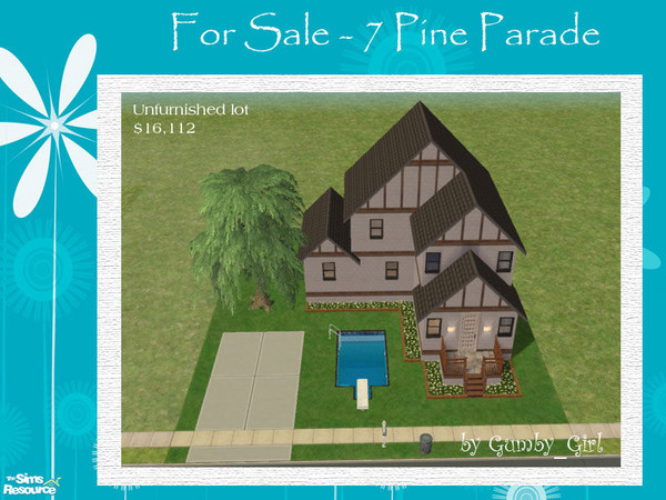 Sims 2 — For Sale 7 Pine Parade - Unfurnished by Gumby_Girl — Cute 2 bed, 2 bath starter home. Large open plan living