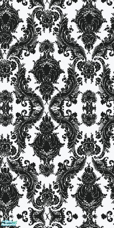 Sims 2 — Black Damask by Roboty — A modern and stylish wallpapering for a high class sim. Made by Roboty
