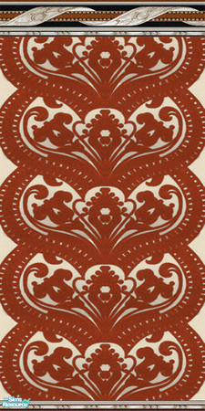 Sims 2 — Damask Wall - Orange by Sheera — Part of my Damask Walls & Floors Set, hope you\'ll like it. Enjoy! ! !