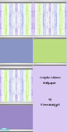 Sims 2 — Crayola Colours set by fionnababygirl — A no cost wallpaper perfect for a nursery. the set comes in pastel