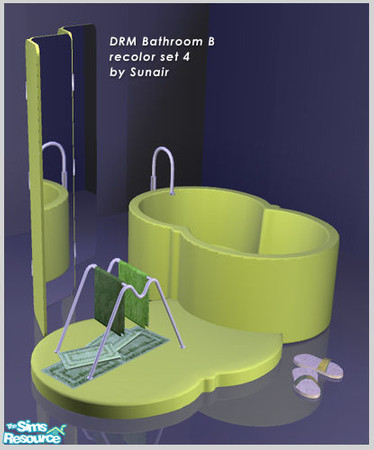 Sims 2 — DRM Bathroom B - Recolor set 4 by Sunair — DRM Bathroom B - Recolor set 4 (nature)