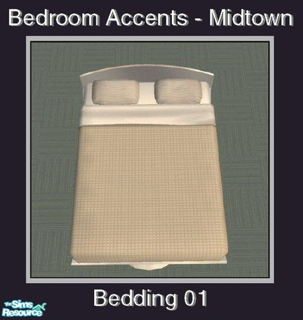 Sims 2 — Bedroom Accents - Midtown - Bedding by Waverly — The Bedroom Accents collection consists of new beddings, rugs,