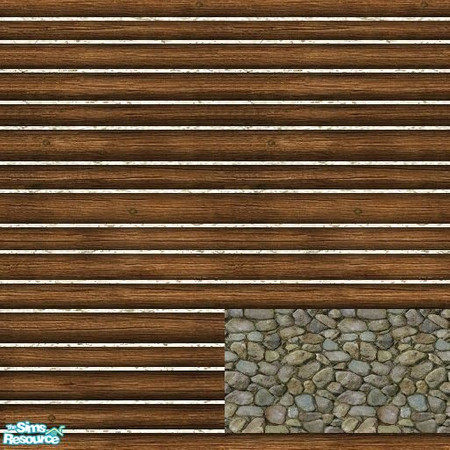 Sims 2 — Loggy Walls by tamlfra — Two great log walls, suitable for your most rustic dwelling! 