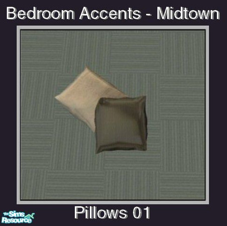 Sims 2 — Bedroom Accents - Midtown - Pillows by Waverly — The Bedroom Accents collection consists of new beddings, rugs,