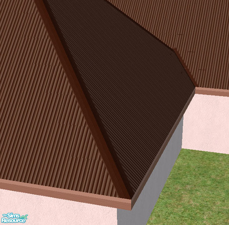 Sims 2 — Corrugated Tin roof - dark brown by Twinmum — Get that Australian feel with a corrugated tin roof. For a