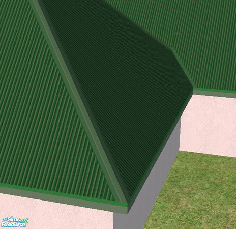 Sims 2 — Corrugated Tin roof - green by Twinmum — Get that Australian feel with a corrugated tin roof. For a matching
