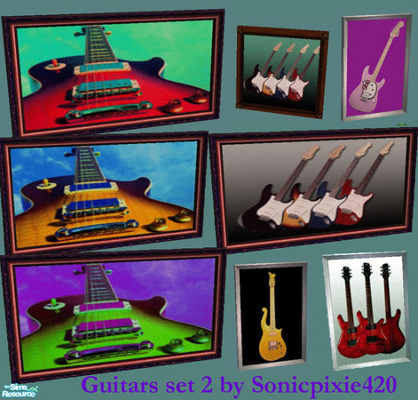 Sims 2 — Guitar posters set 2 by sonicpixie420 — People liked my first guitar posters set so here's another one.