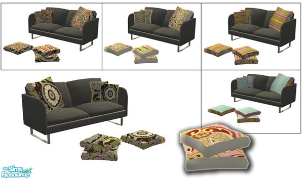 Sims 2 — Mirake Habily Recolor B by Sophel21 — recolors of mirakes habily pillows. The recolor file works also for the 2