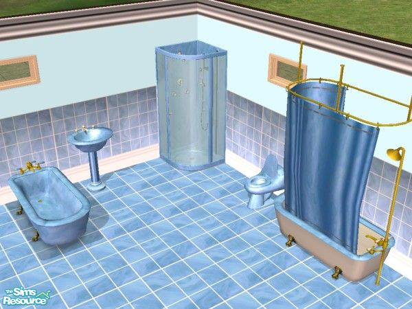 Sims 2 — 646 Foamy Bathroom Set by mickhamlin — A bathroom recolour set to go with the foamy doubleshower recolour i did.