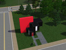 Sims 3 — Modern Red by eicritter2 — Small contemporary house, for a small buget. Ideal for new couples. Furnished and
